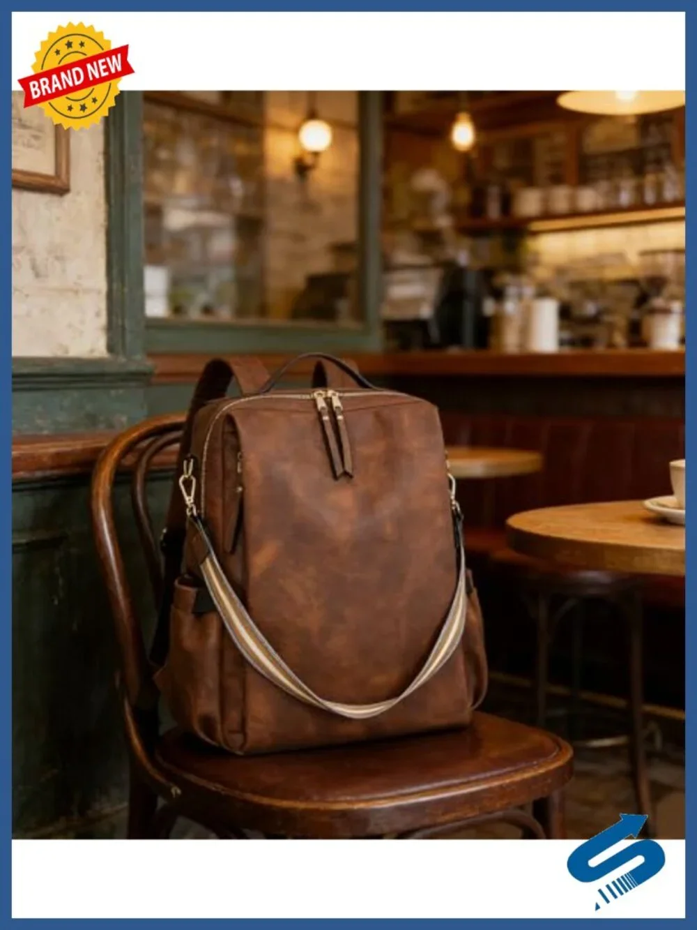 Large Convertible Travel Backpack Purse for Women Faux Leather Laptop Bag